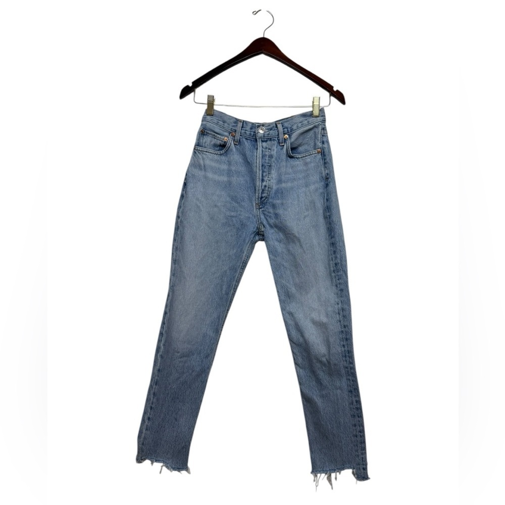 AGOLDE Riley High Rise Straight Crop Jeans Zephyr 25 - Picture 5 of 12